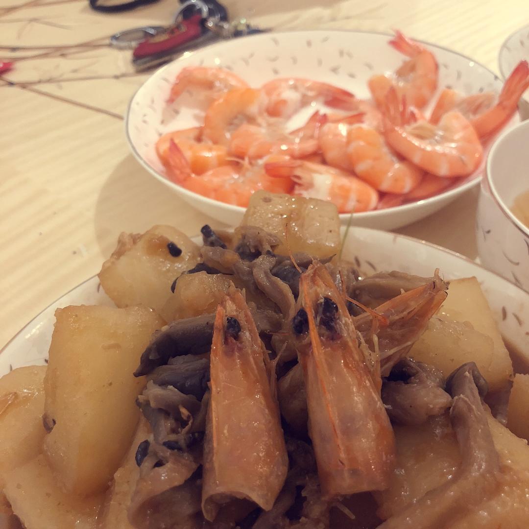 虾油膏焖萝卜