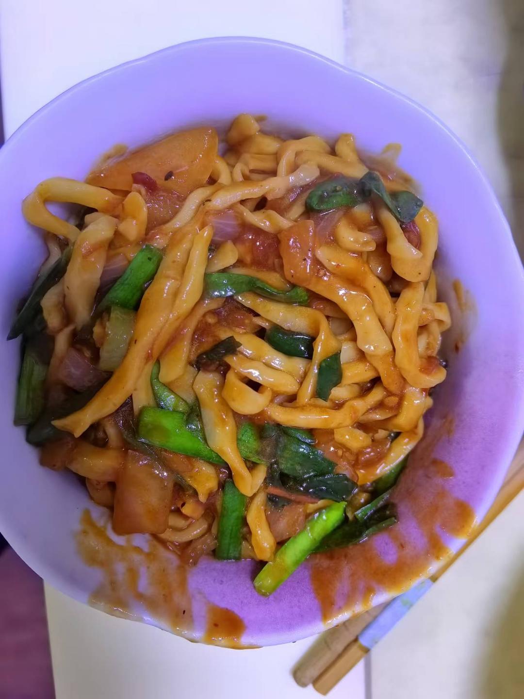 新疆炒拉条子
