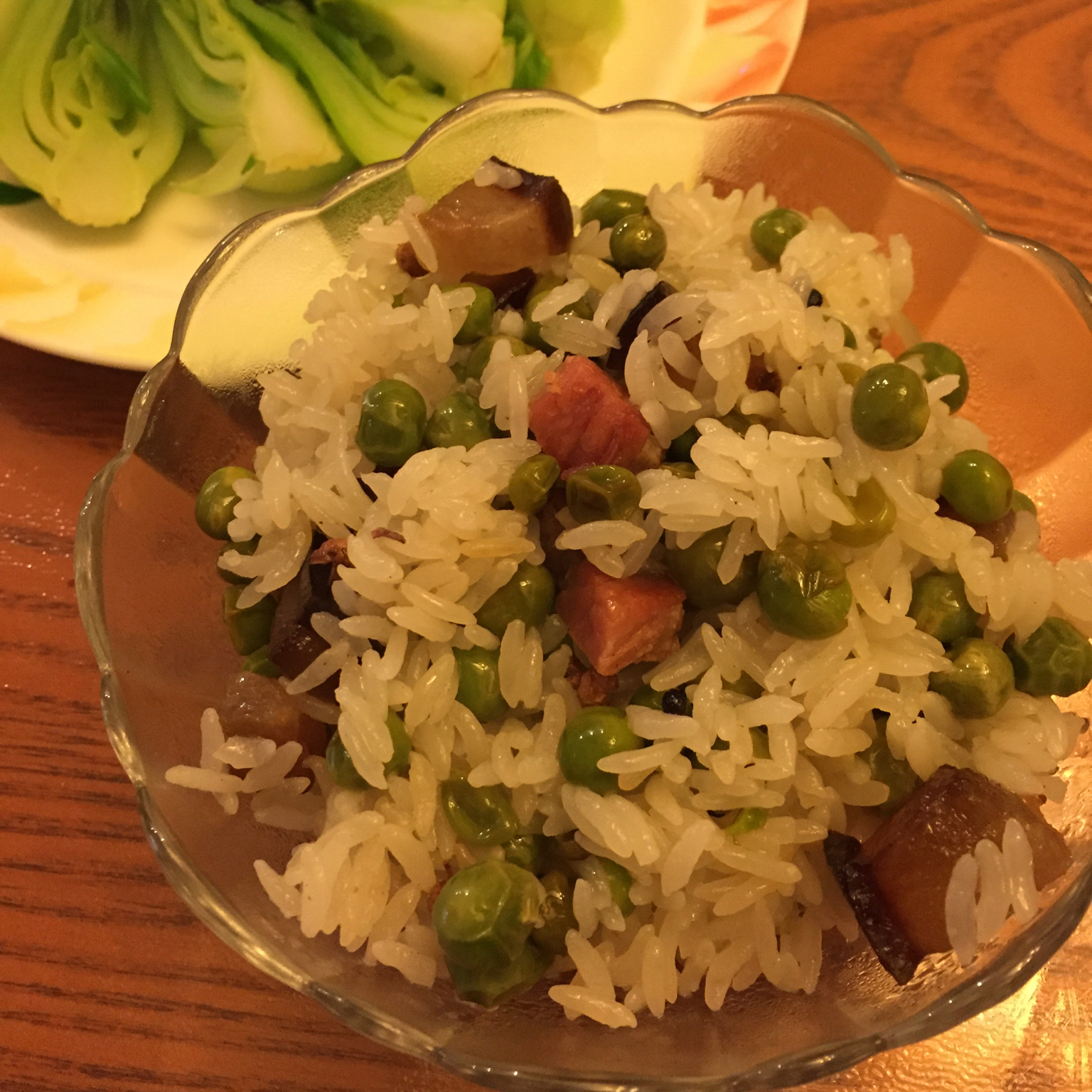 腊肉豌豆饭