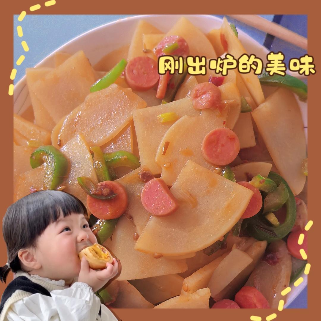 土豆片炒火腿肠