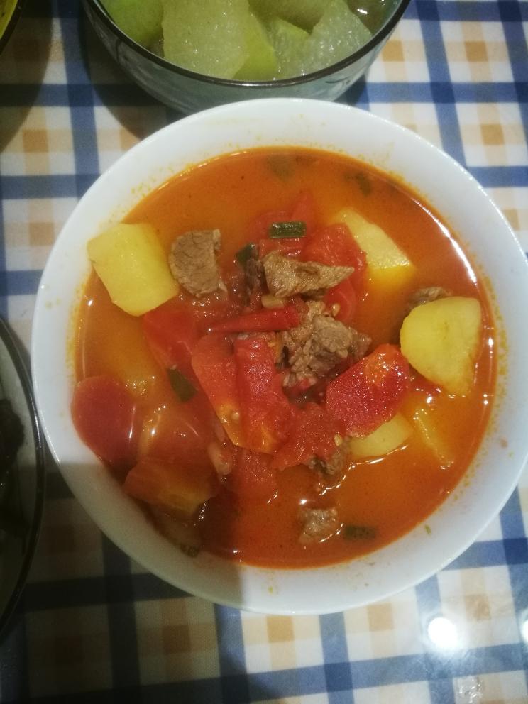 番茄土豆牛肉汤的做法