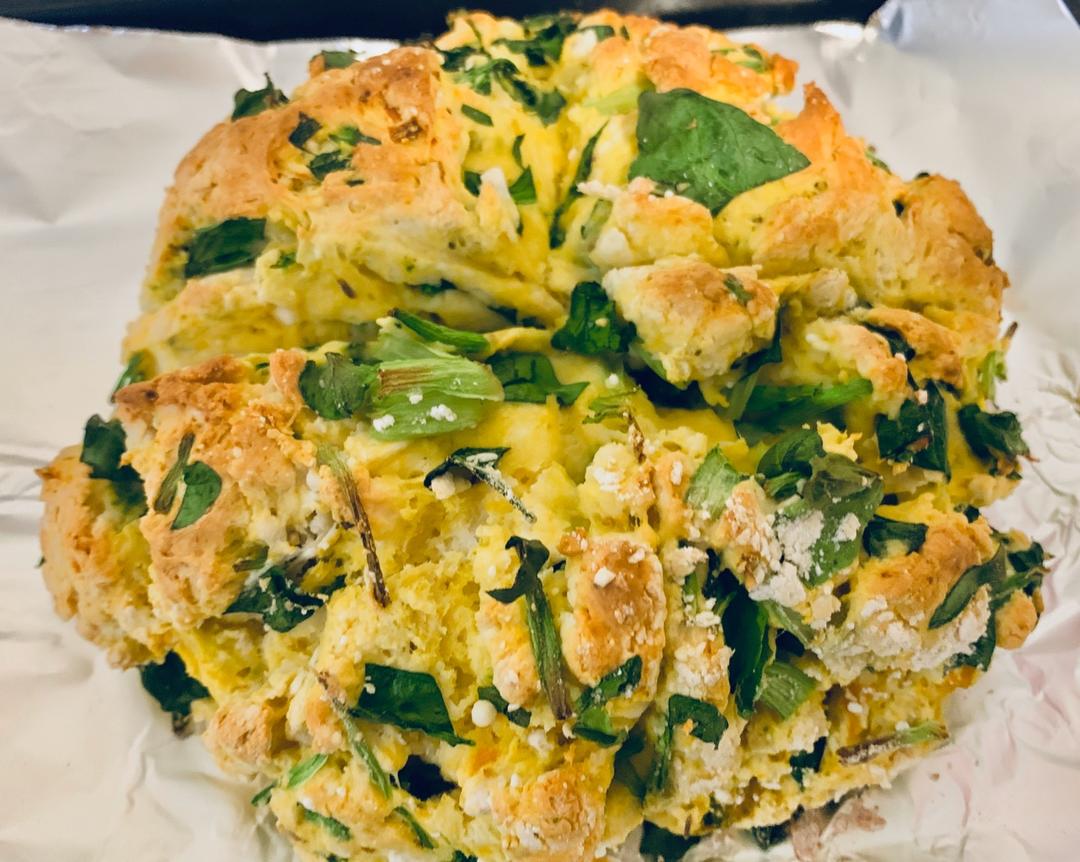 菠菜南瓜奶酪丹波面包丨健康·烘焙