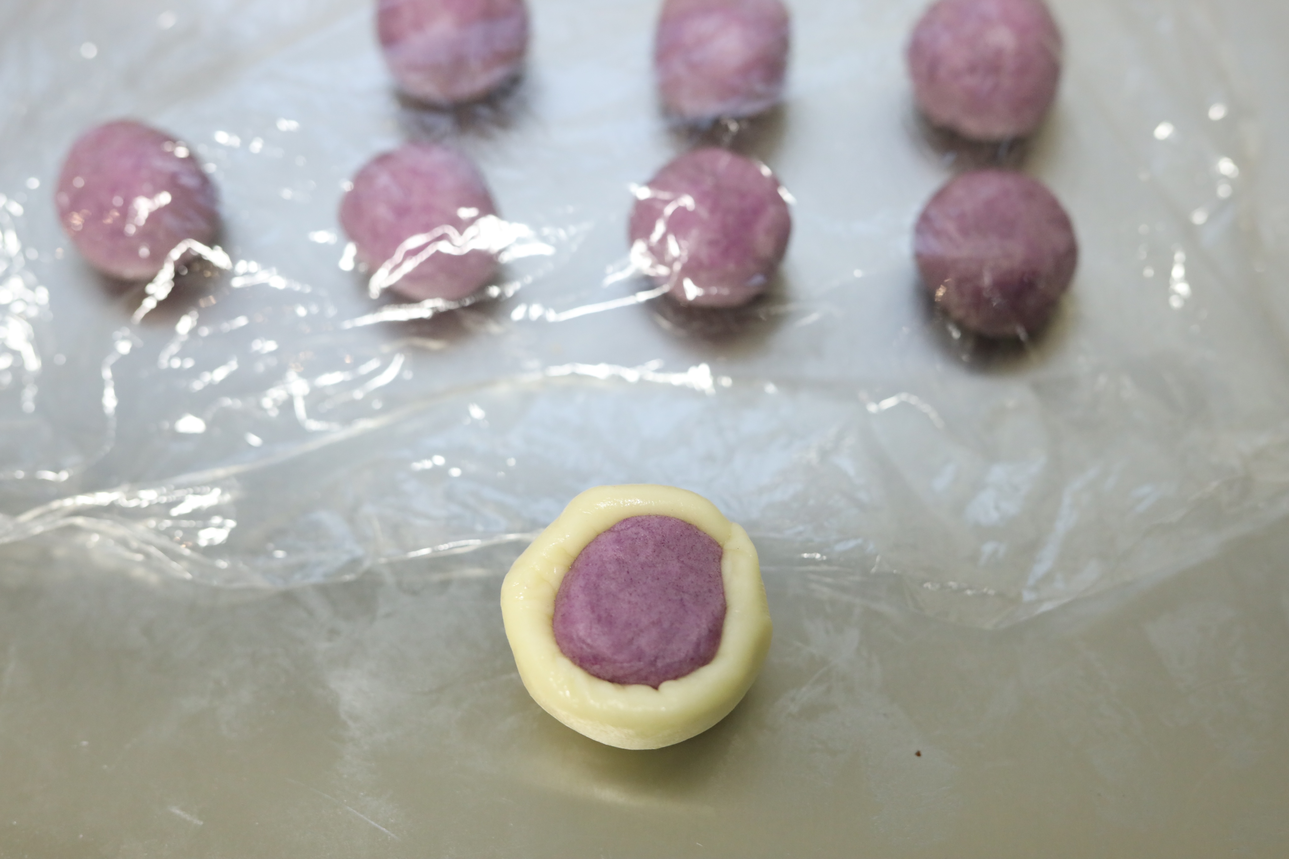 浪漫紫薯菊花椰蓉酥的做法 步骤8