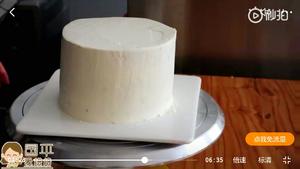 视频菜谱:6寸加高奶油水果蛋糕（适合新手）的做法 步骤10