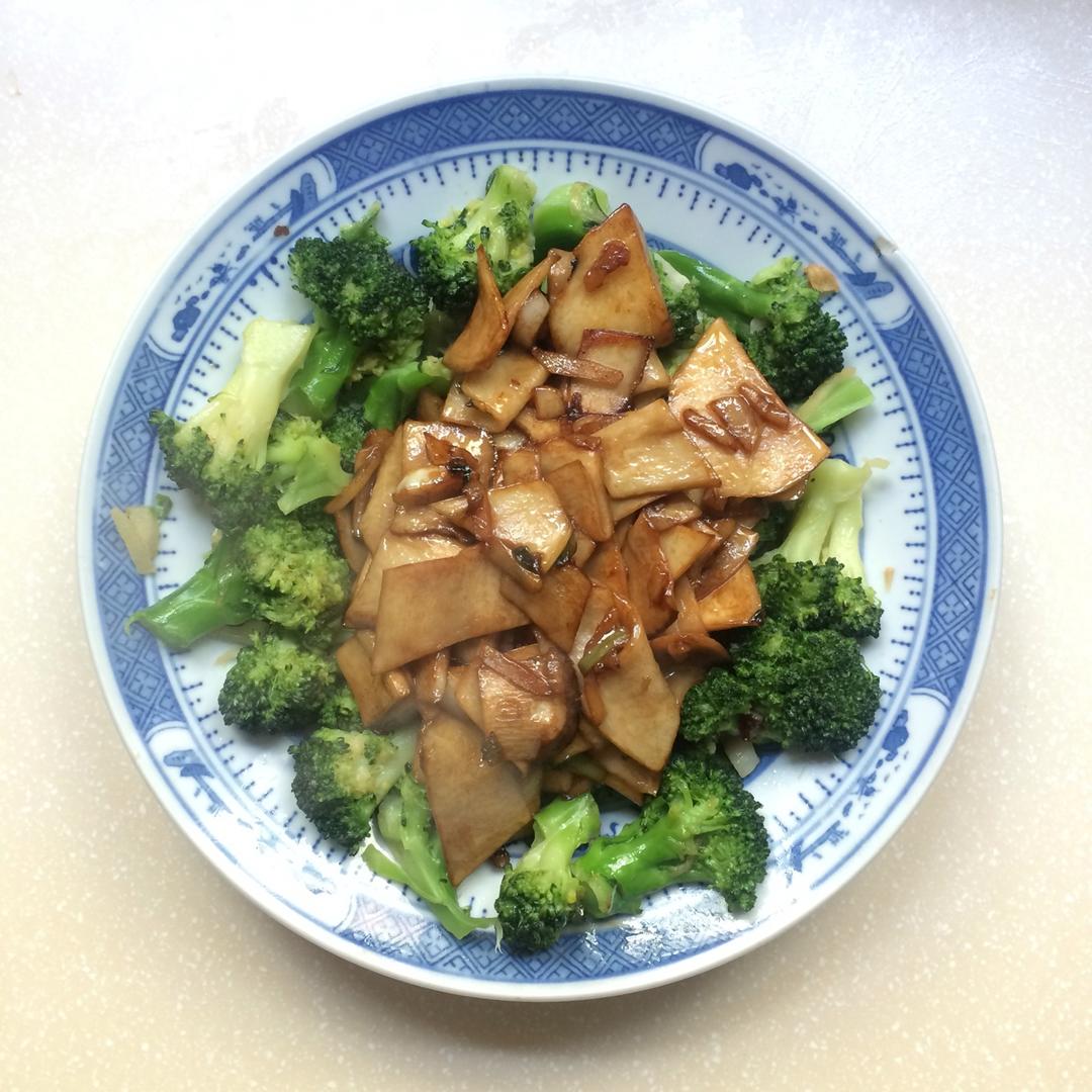 杏鲍菇扣西兰花