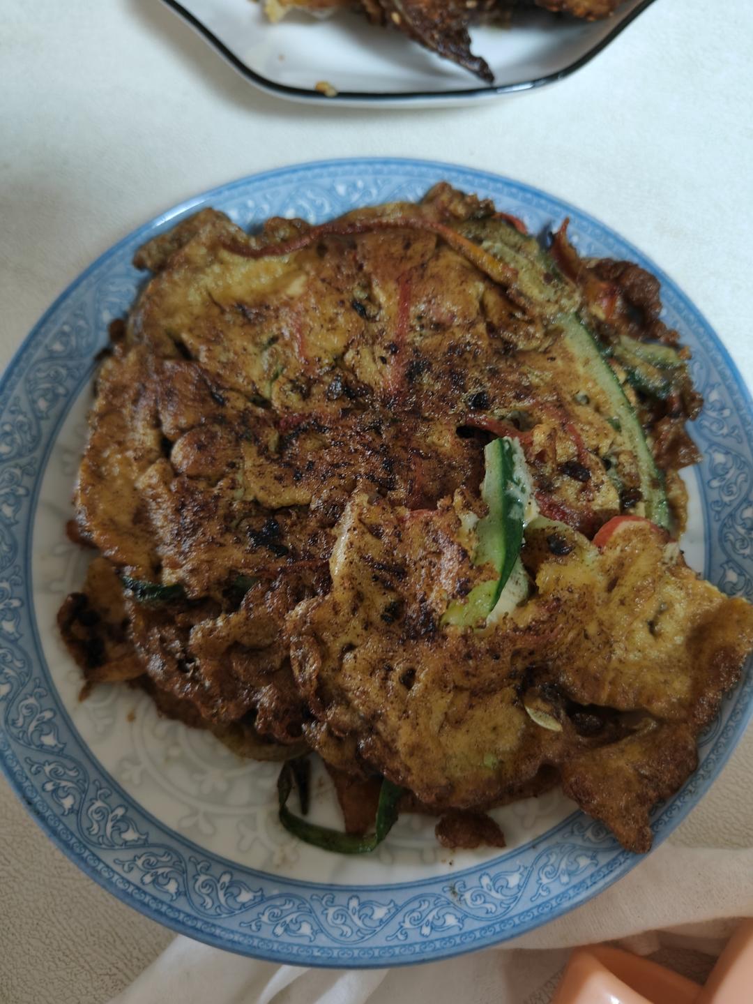 夏日清爽快手菜~青瓜煎蛋