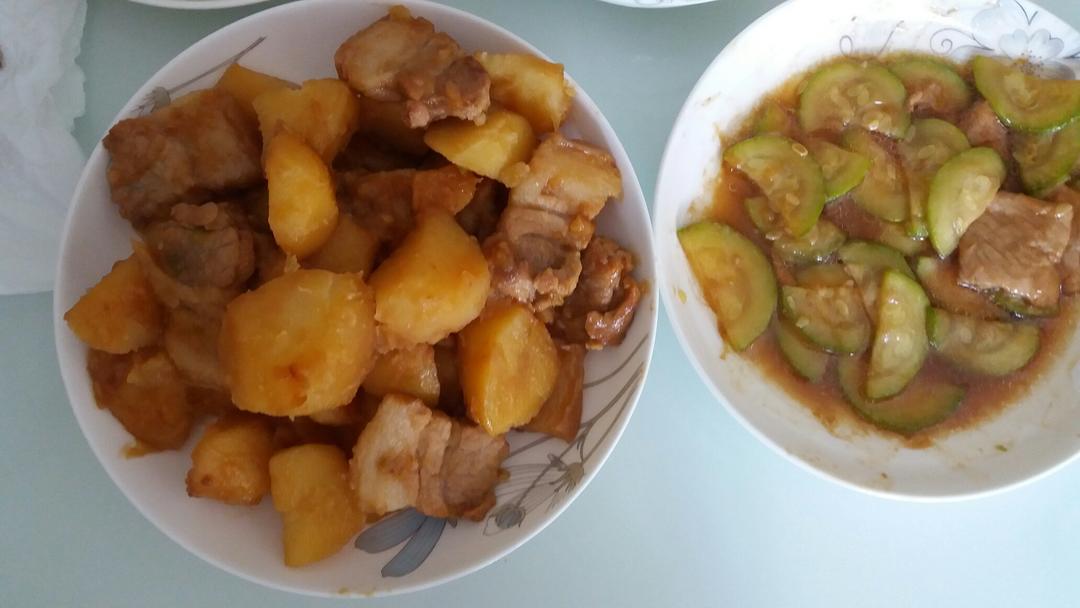 西葫芦炒肉片