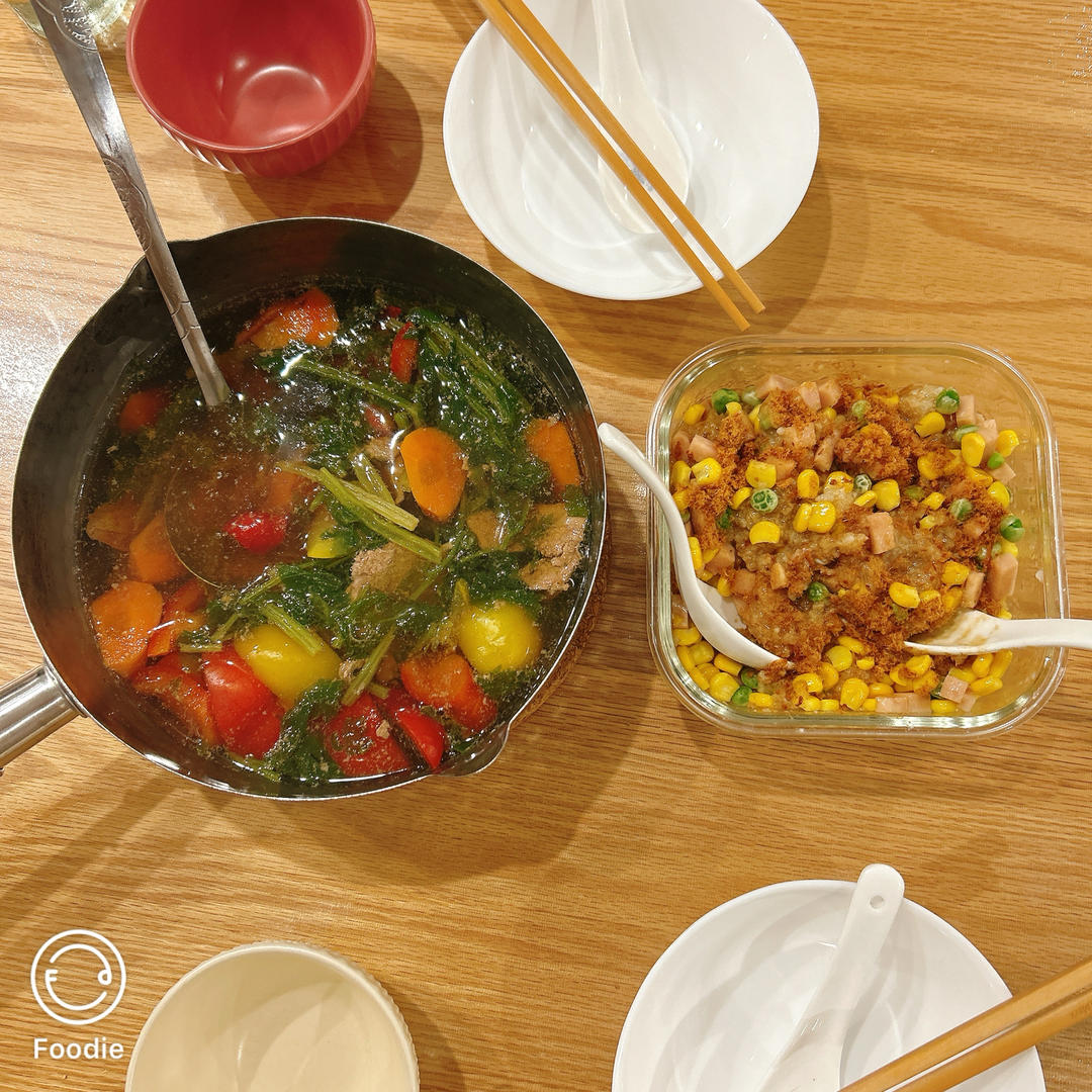 菠菜猪肝汤（猪肝嫩滑汤清澈）