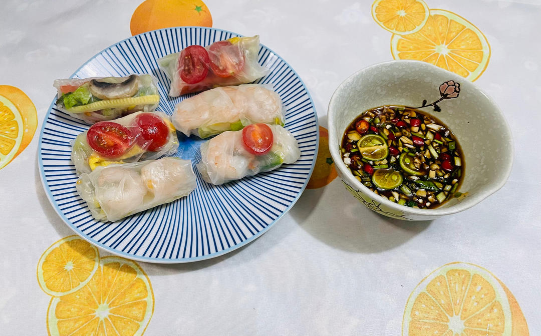 【外貌协会🌴】越南春卷（附蘸汁做法，超低热量！）