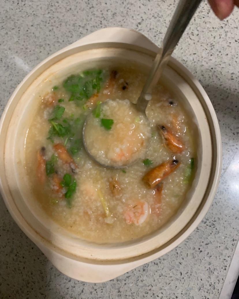 鲜虾砂锅粥