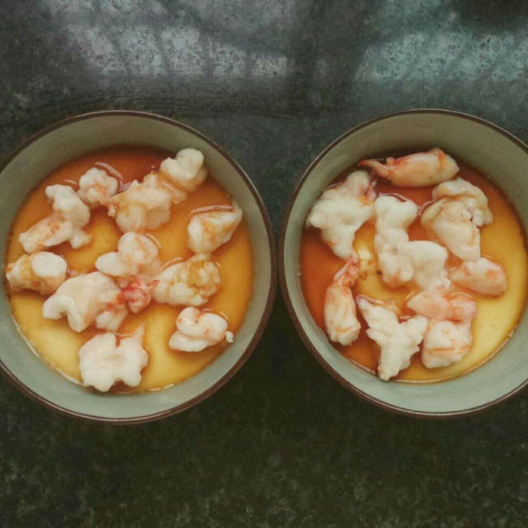 鲜虾蒸蛋