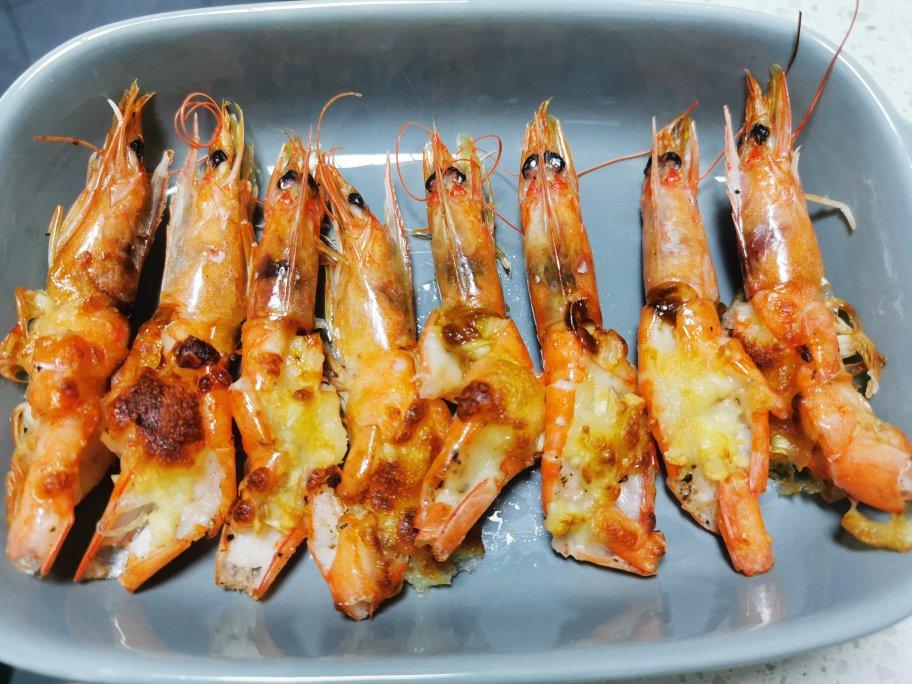 新手芝士焗虾（空气炸锅版）