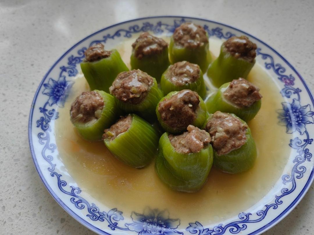 超级清脆鲜美的丝瓜酿肉