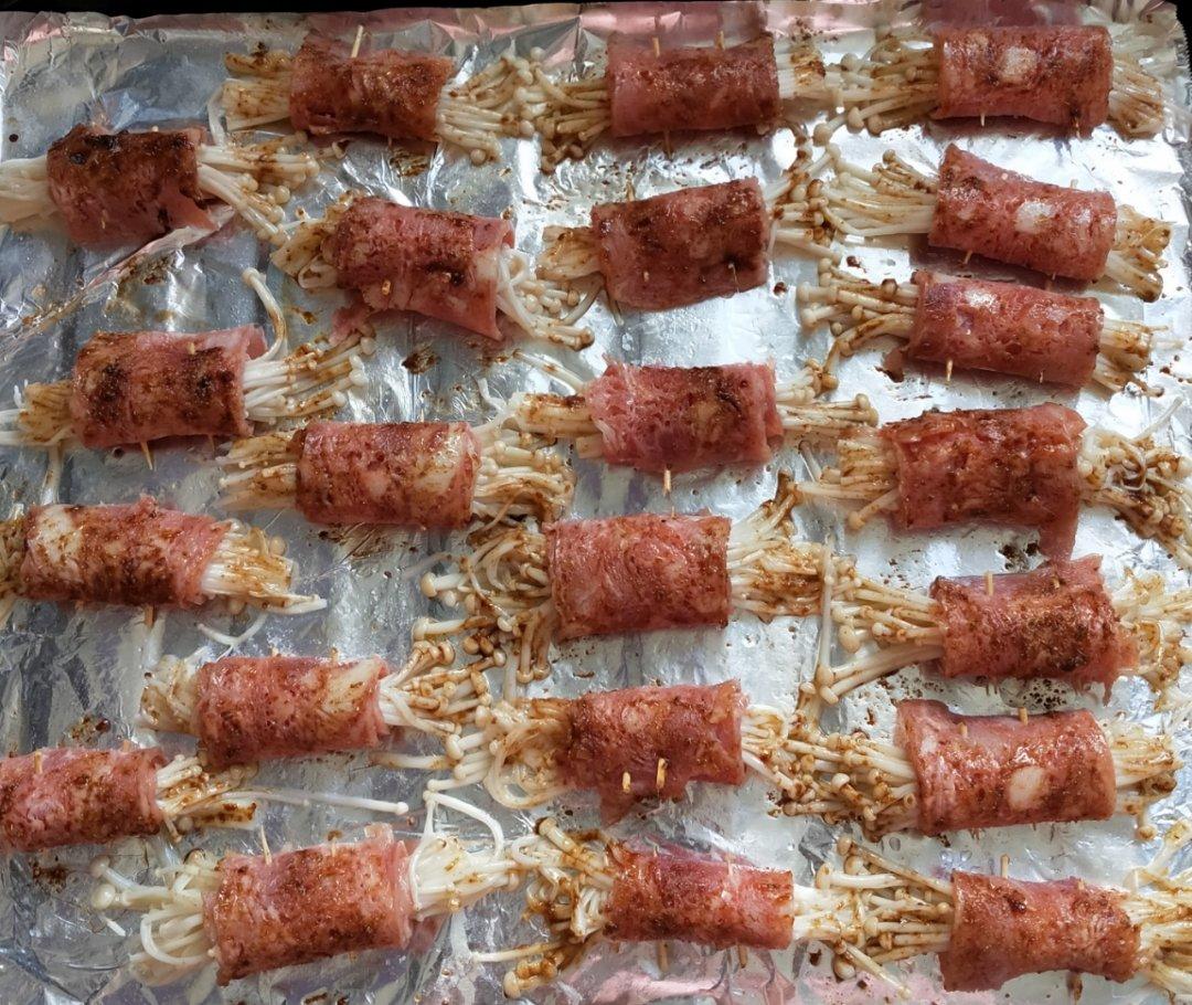 烤培根卷金针菇