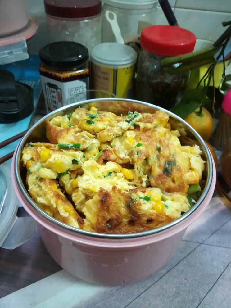 玉米煎鸡蛋