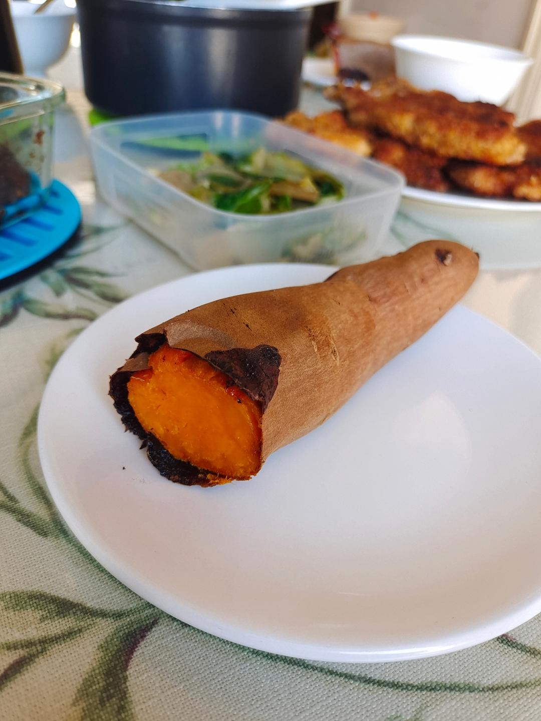 【糯唧唧的烤红薯】糖油四溢皮肉分离外糯里嫩吸溜着吃！