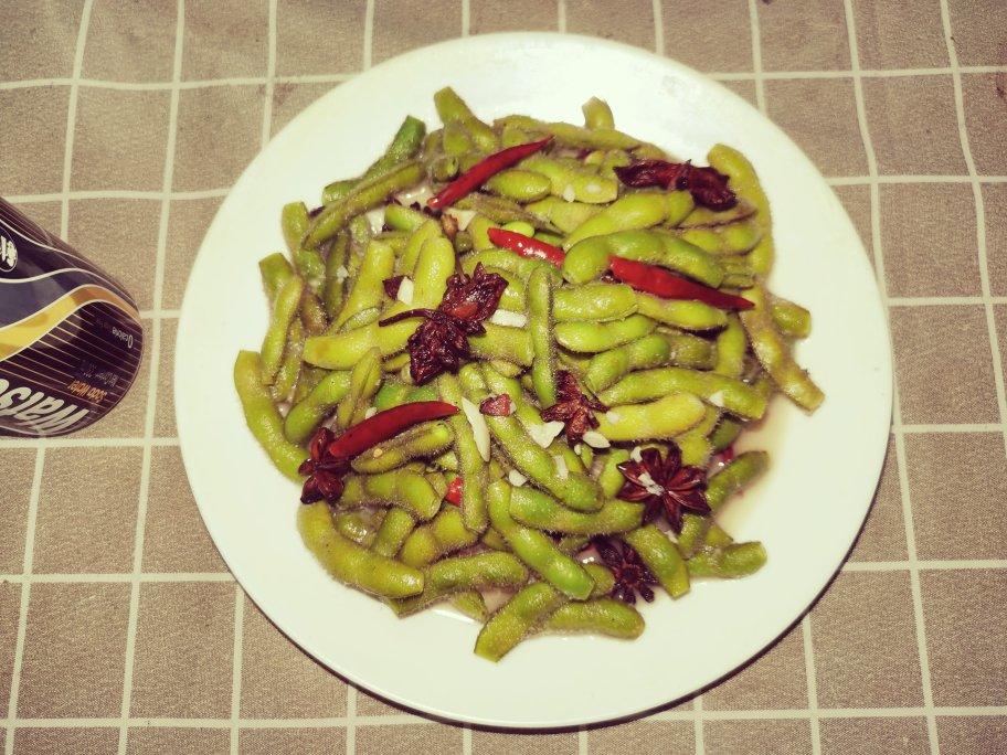 煮毛豆—不会变色版