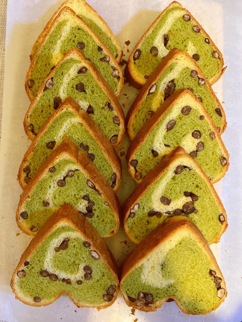 蜜豆抹茶心形吐司