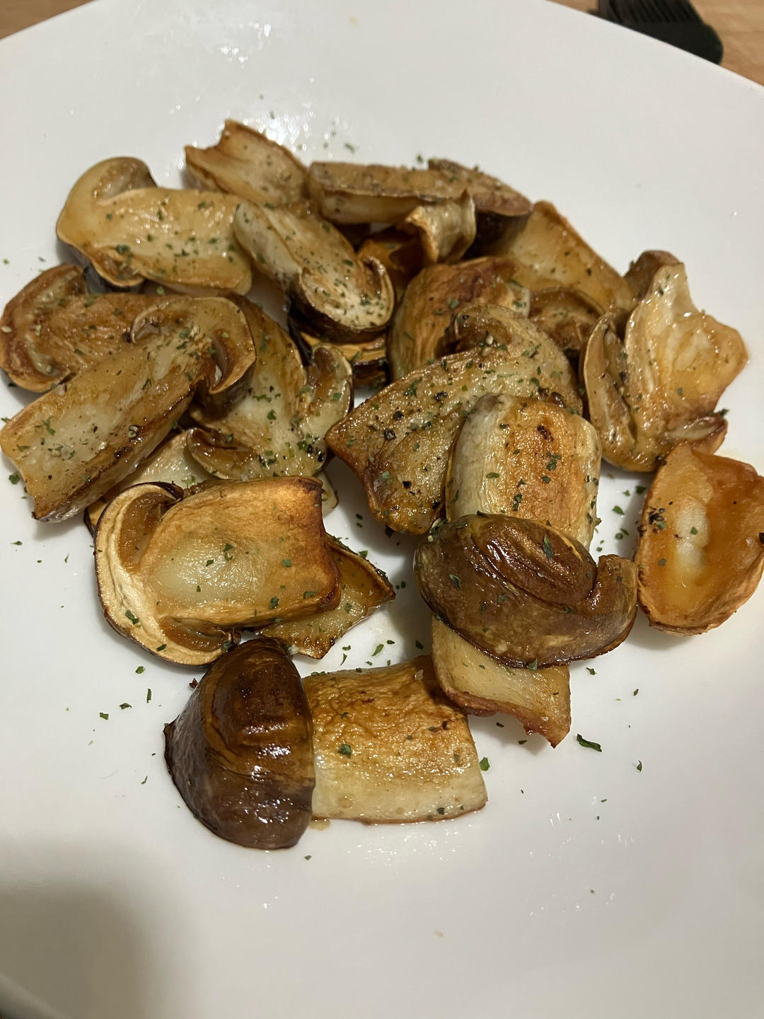 上桌秒光的葱油姬松茸