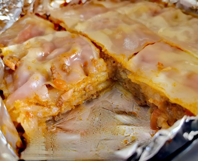 馄饨皮版好做的千层面的做法