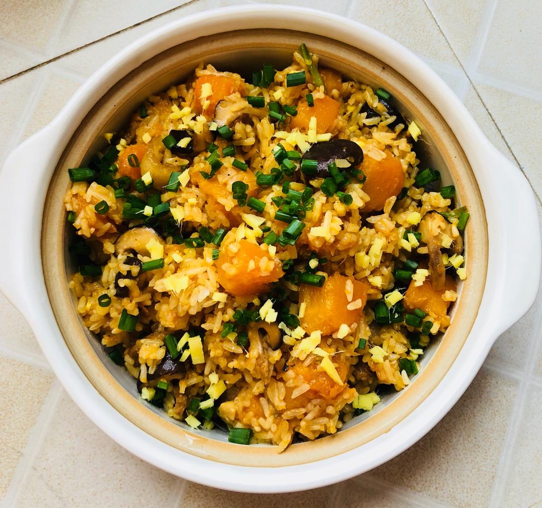 美味到不行的南瓜饭