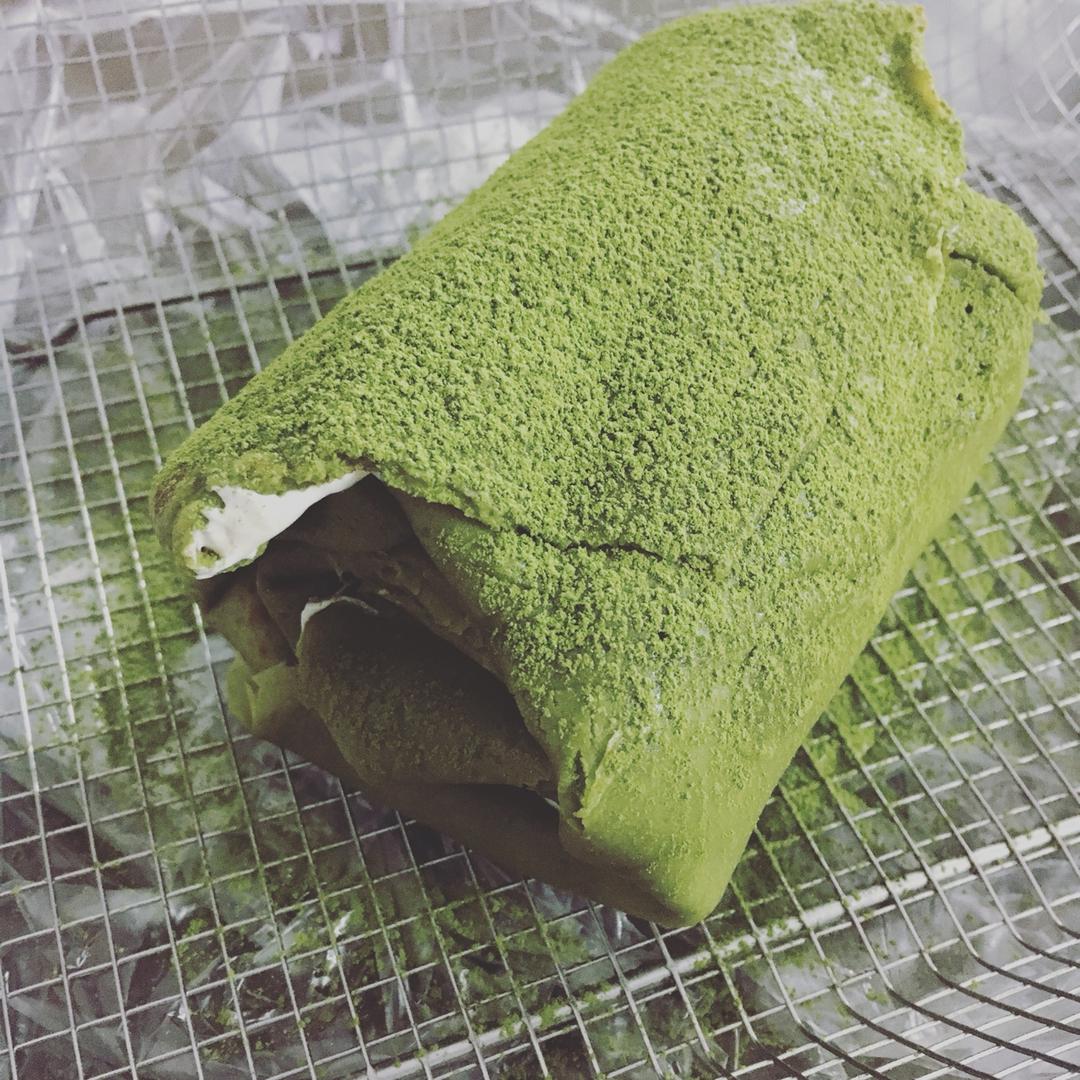 网红食谱│抹茶毛巾卷