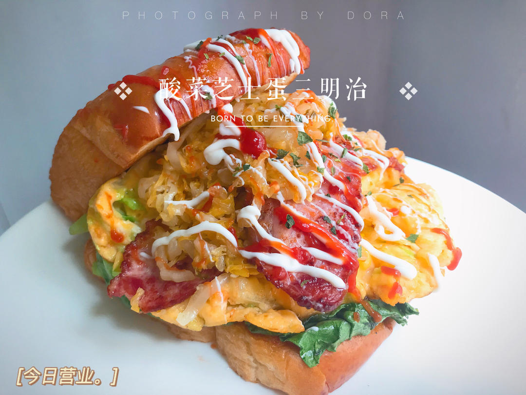 网红EGG DROP芝士厚蛋烧三明治 🥪『平底锅美食』