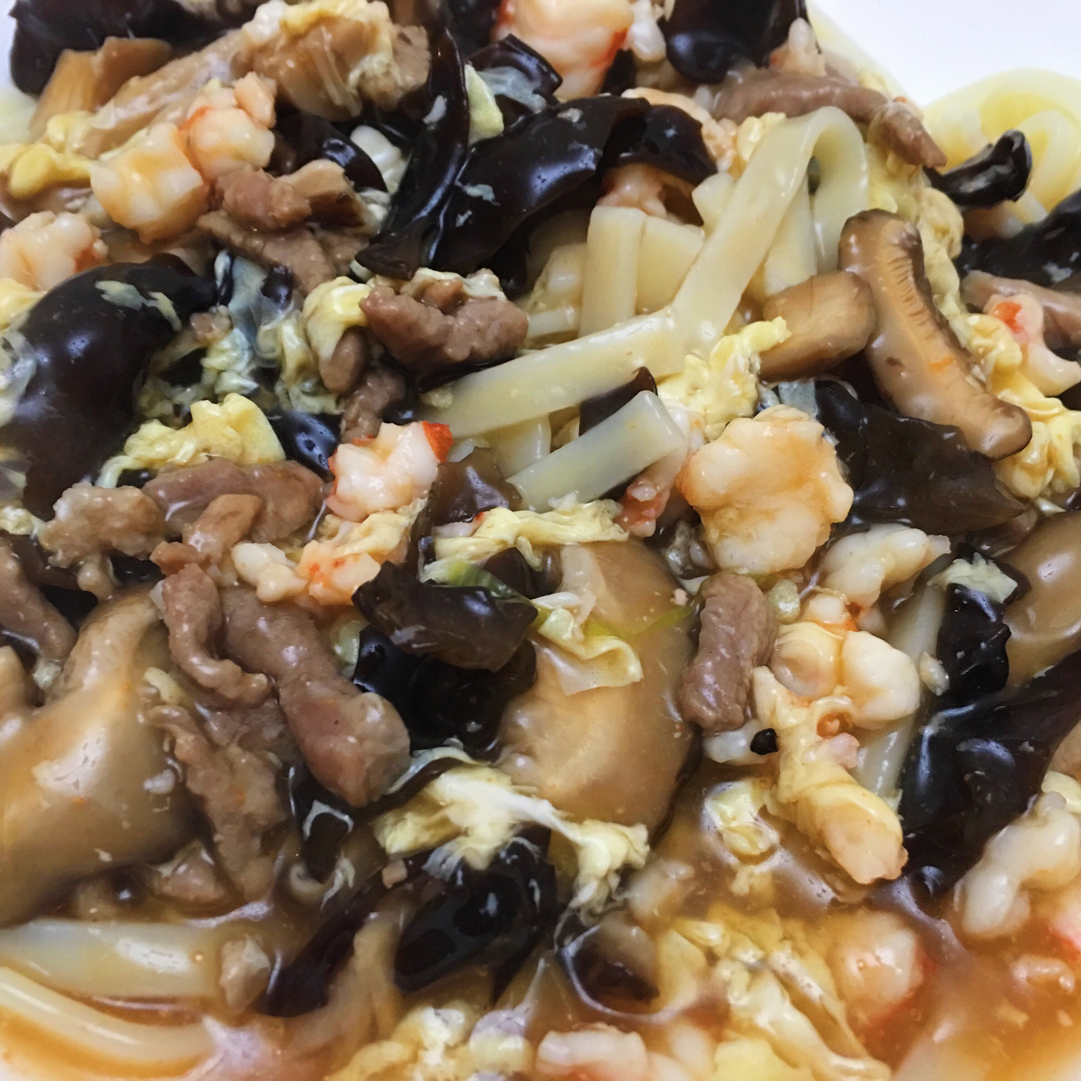 虾仁香菇打卤面