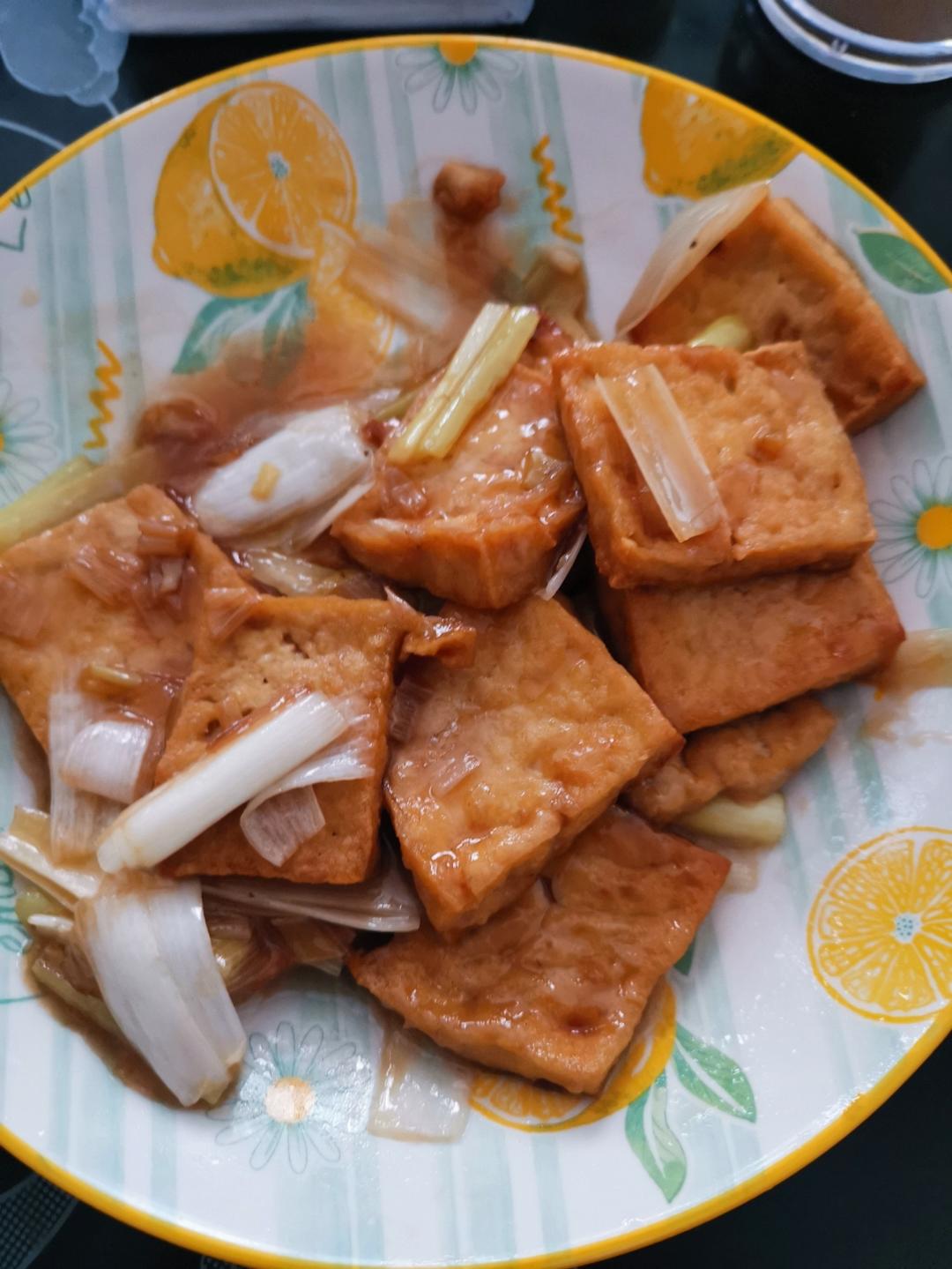 葱烧豆腐