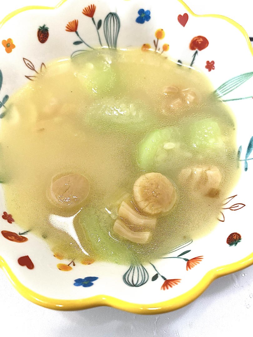【清爽夏日】干贝丝瓜汤/煲（奶白汤汁）🥒