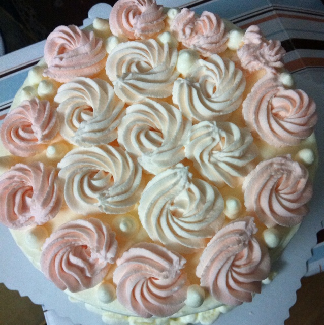 渐变色奶油蛋糕装饰