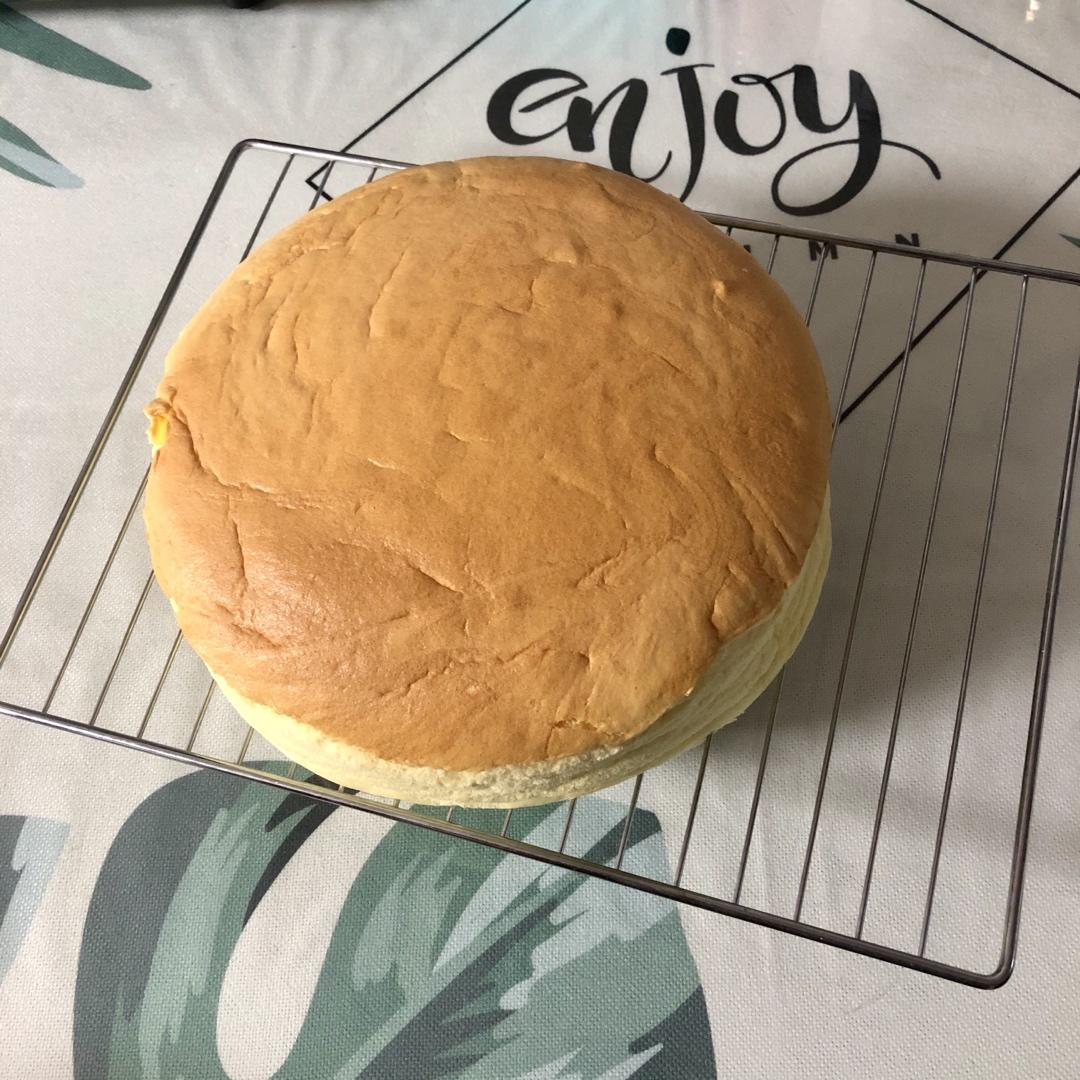 8寸圆形模具的古早蛋糕，完美方子！