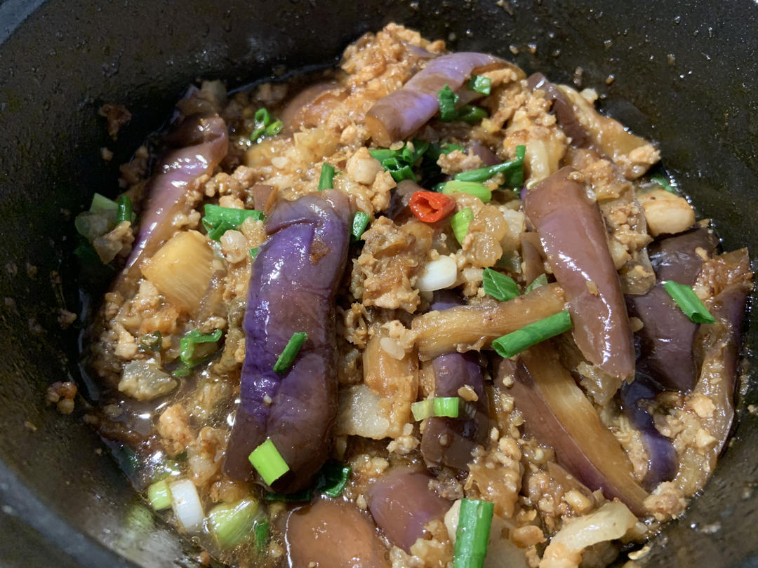 极简家常肉末茄子，不腌不蒸不过油