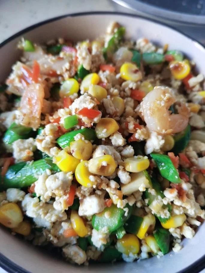 减脂餐｜无米豆腐炒饭低脂高蛋白‼️