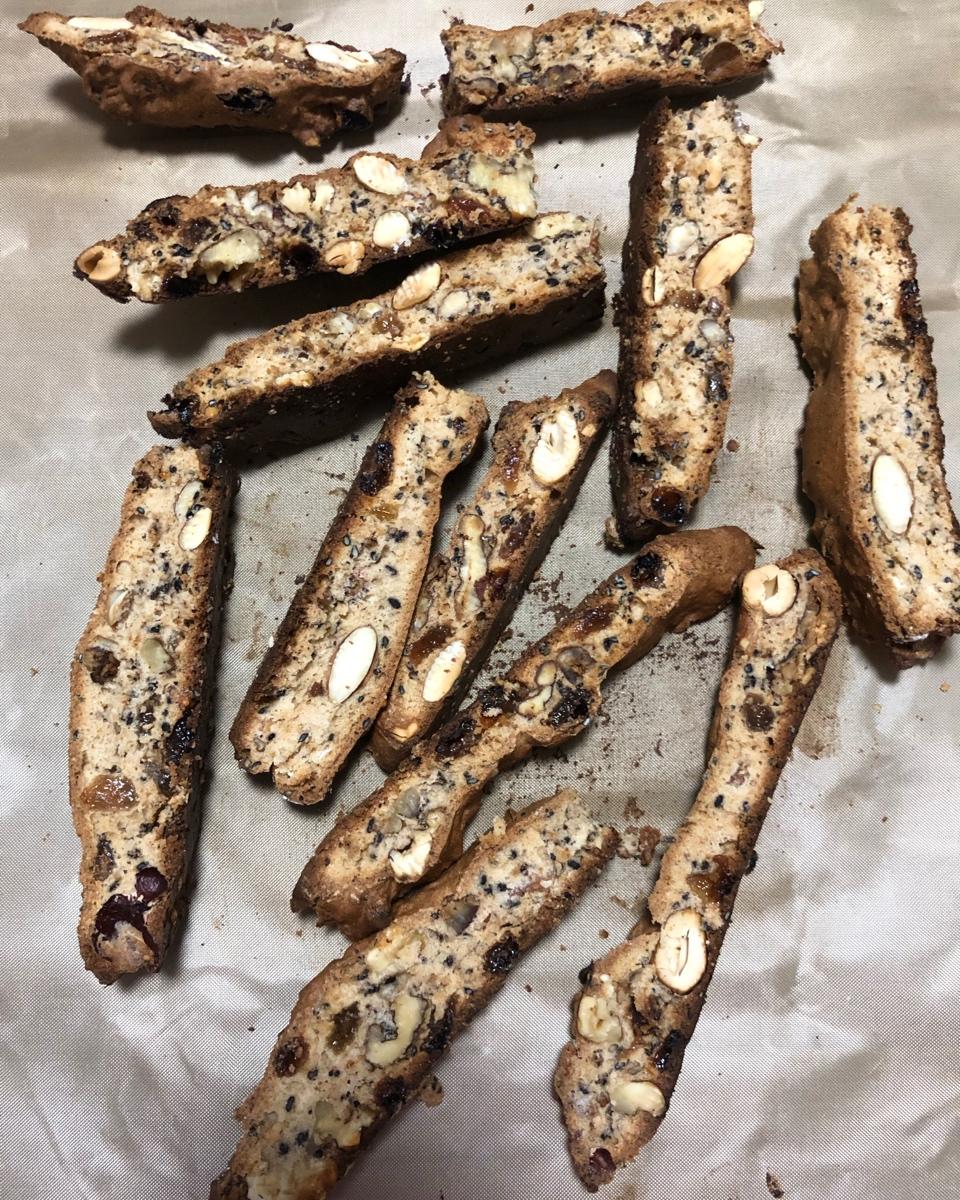 无油无糖蛋白坚果意式饼干biscotti