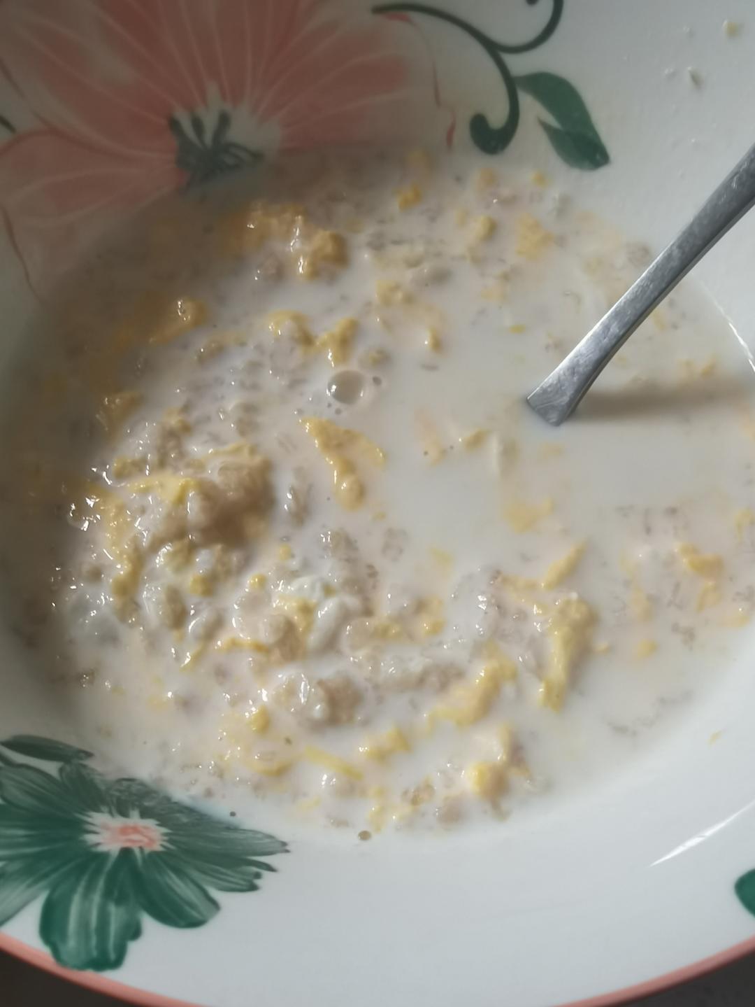 牛奶鸡蛋燕麦粥.