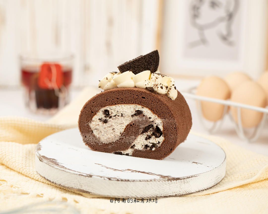 百吃不腻的:奥利奥咸奶油蛋糕卷!的做法