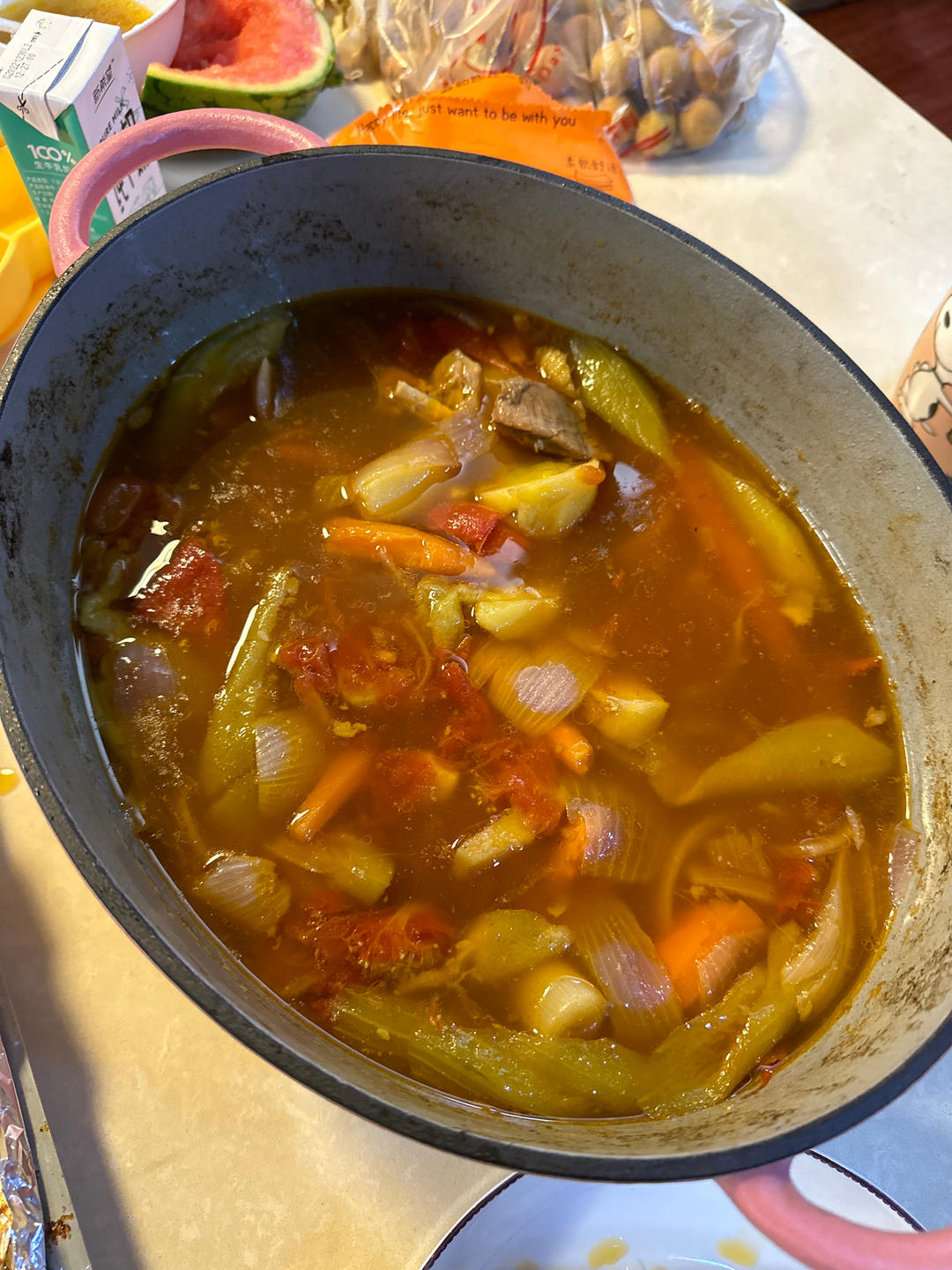 【北鼎珐琅锅食谱】番茄土豆炖牛腩