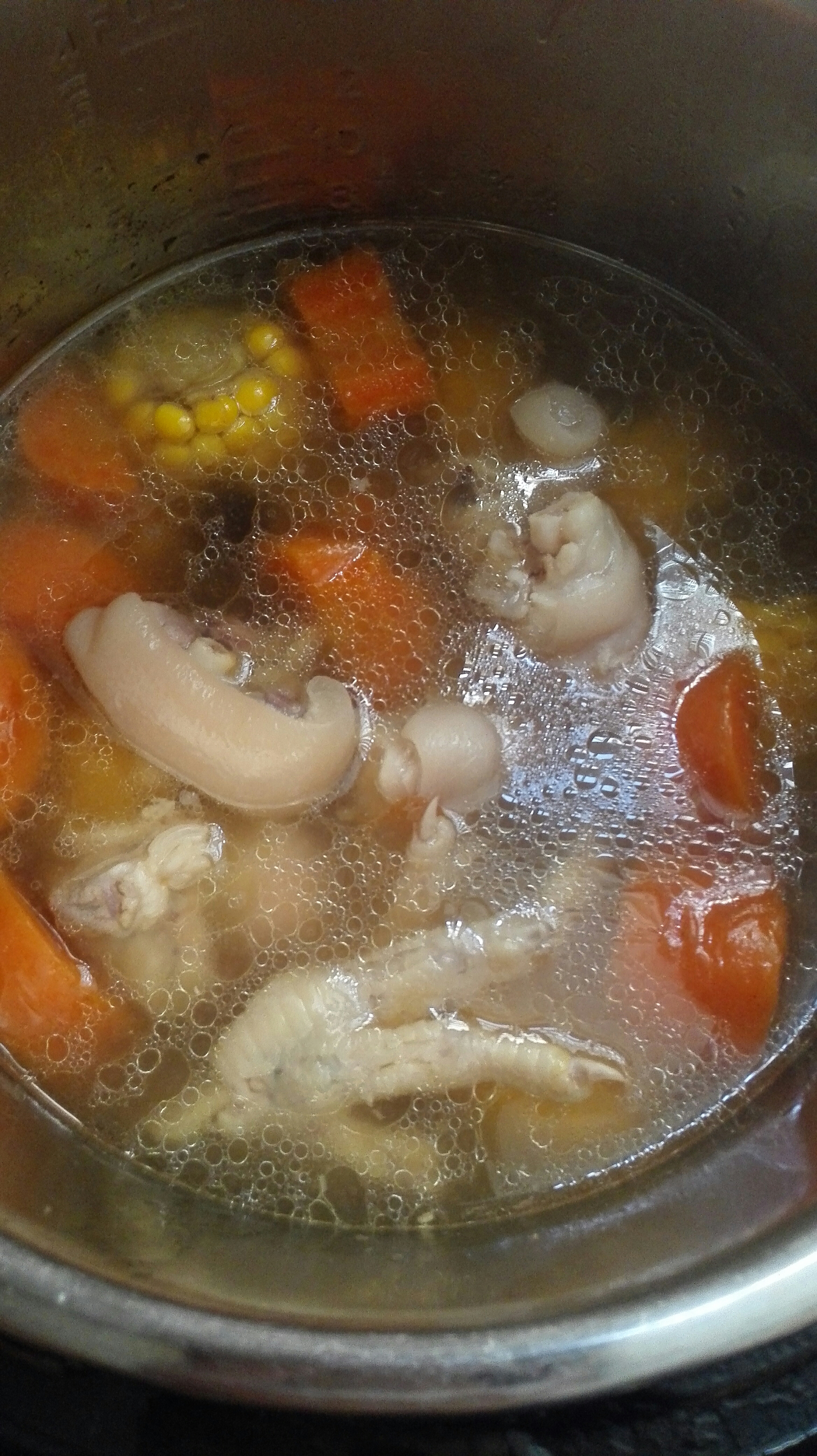 胡萝卜玉米猪手汤