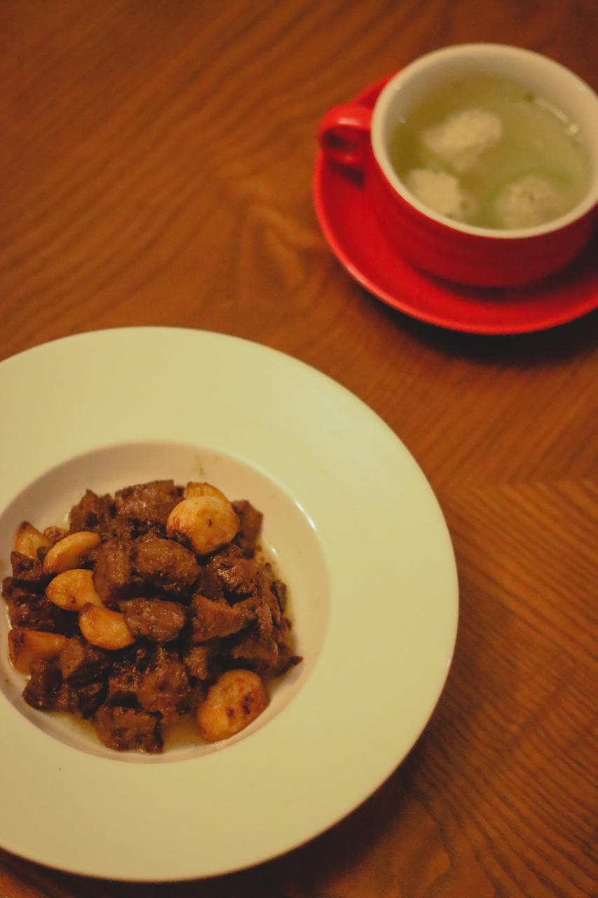 黑蒜子牛肉粒