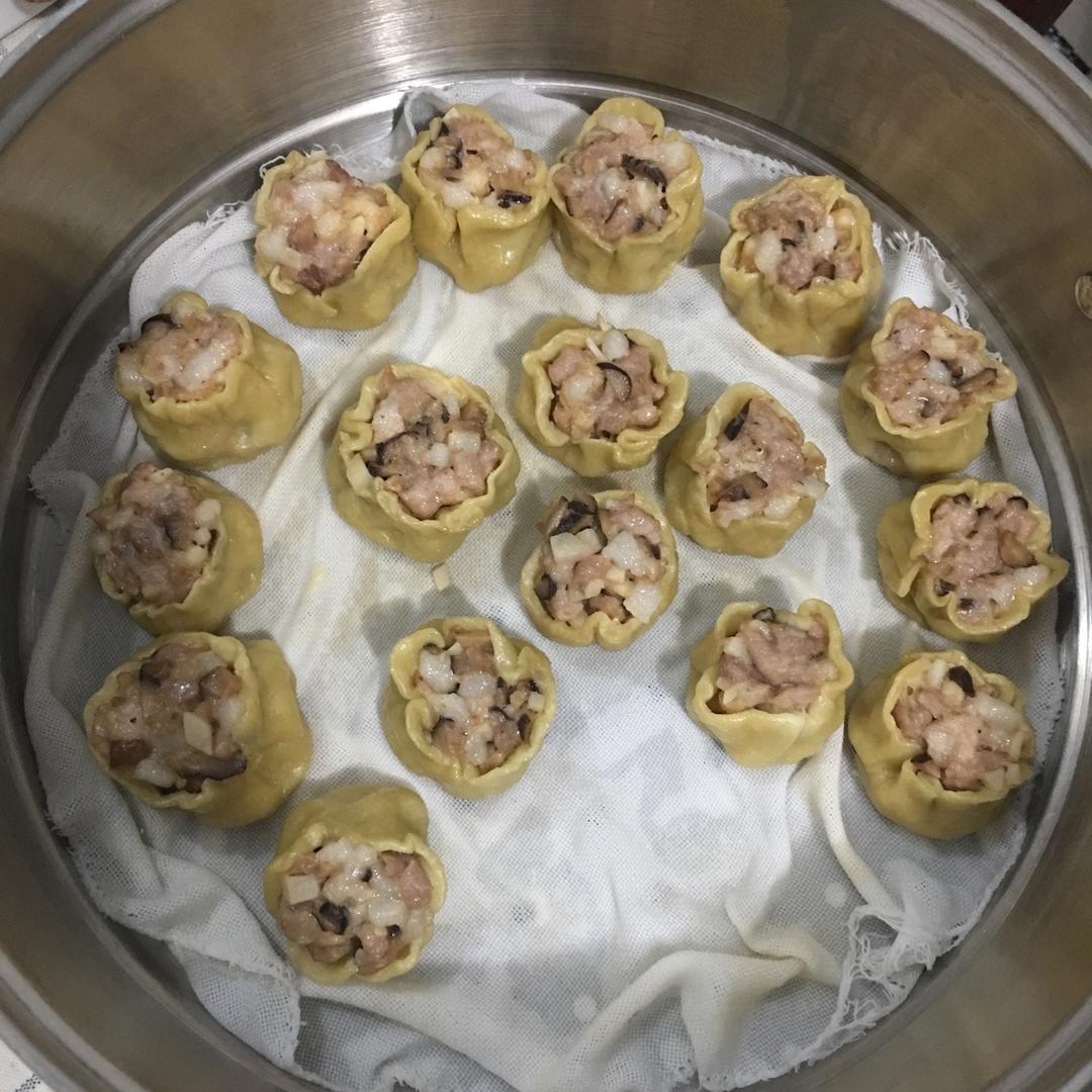 【干蒸烧卖】用三种肉做点心的馅，广东人讲究！