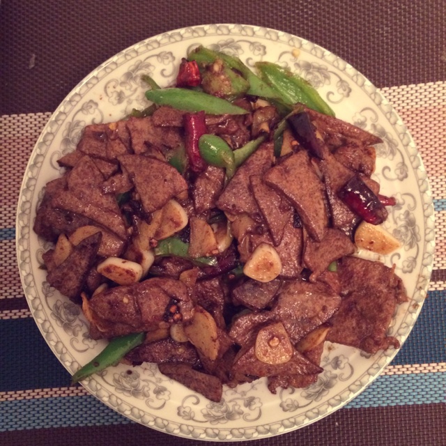 辣椒炒猪肝