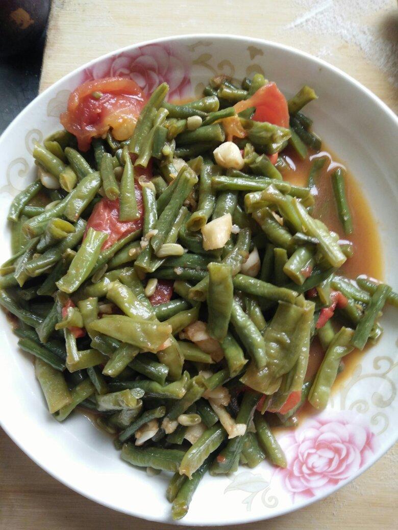 西红柿炒长豆角