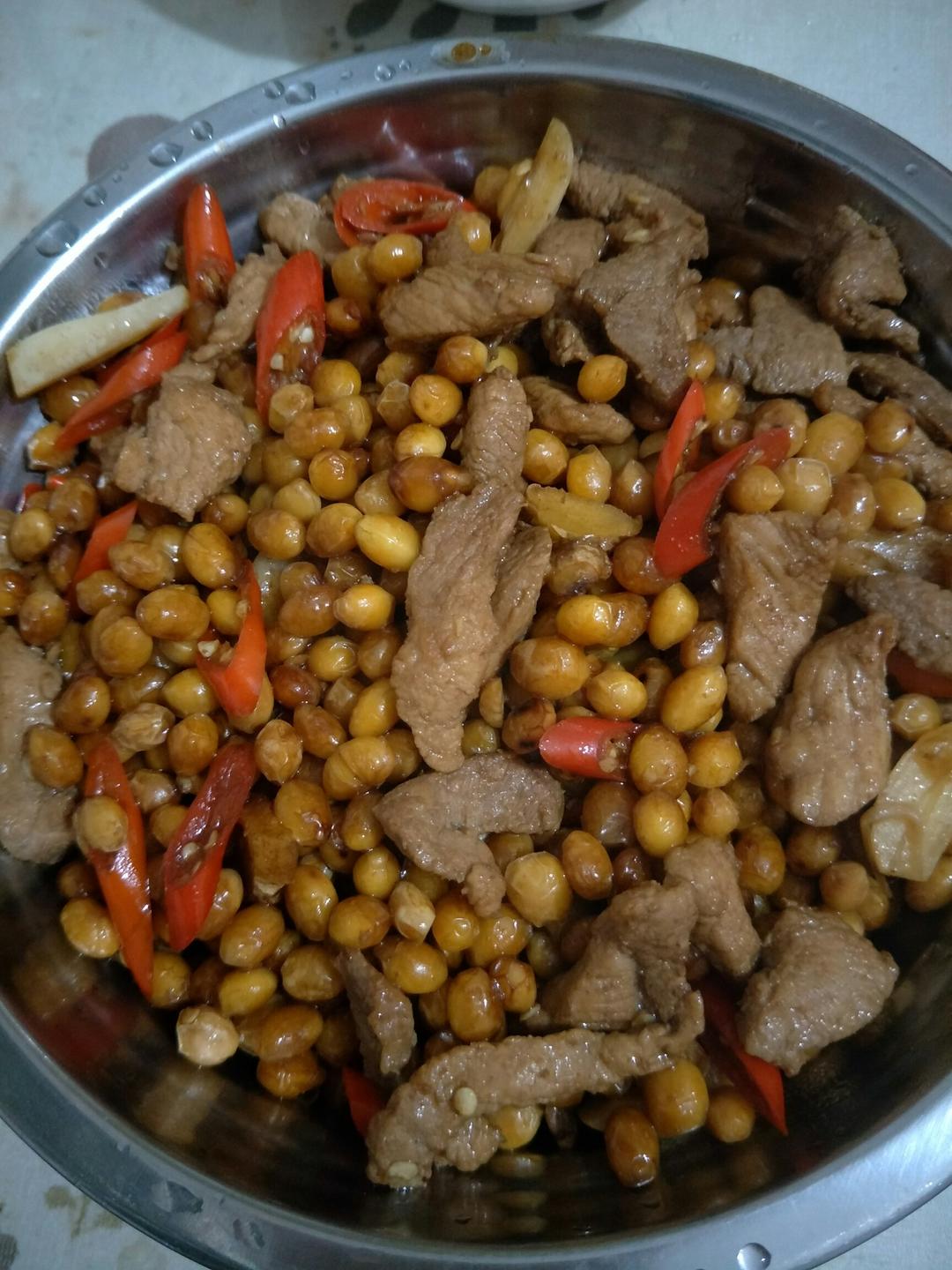 夜mm做的炒干黄豆