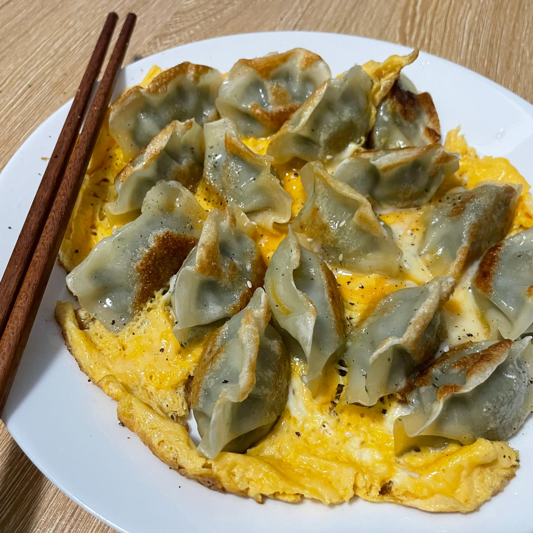 现包现煎抱蛋煎饺&附煎饺的包法