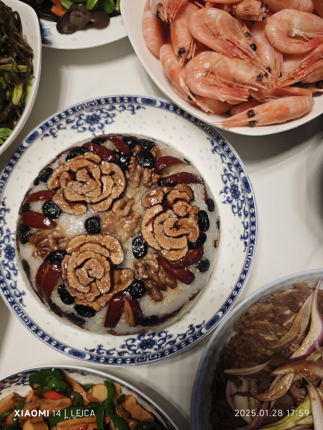 过年必备八宝饭-玫瑰花豆沙馅儿的