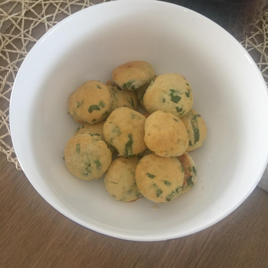 快手无油咸甜葱花司康