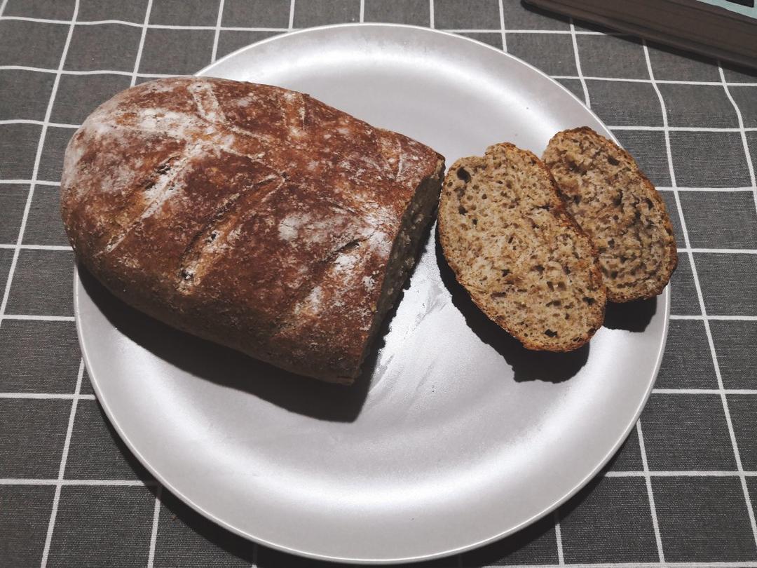 免揉全麦面包〔无糖无油〕