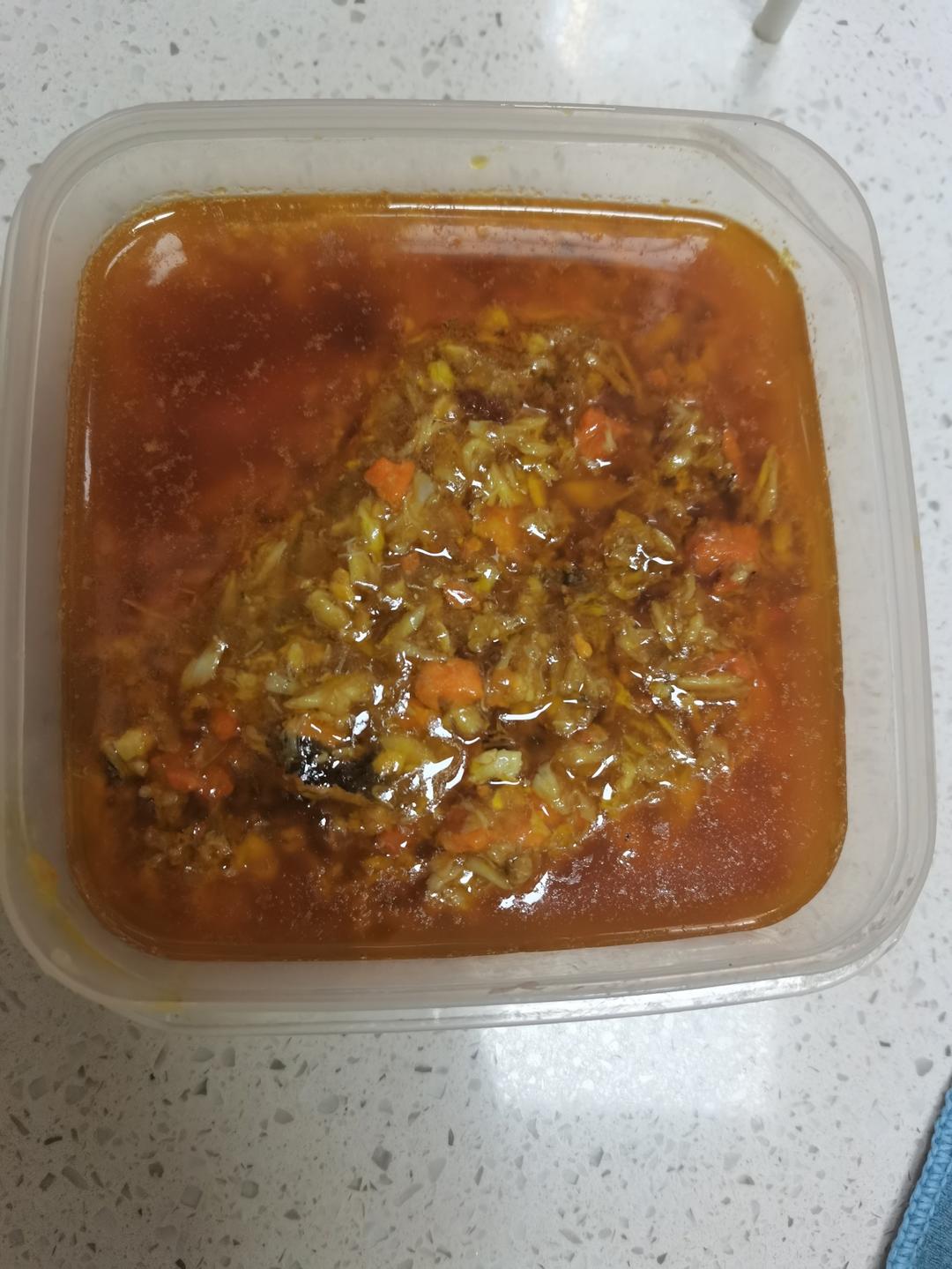 蟹黄面，秒杀一切饭店的自制爆多蟹黄酱！