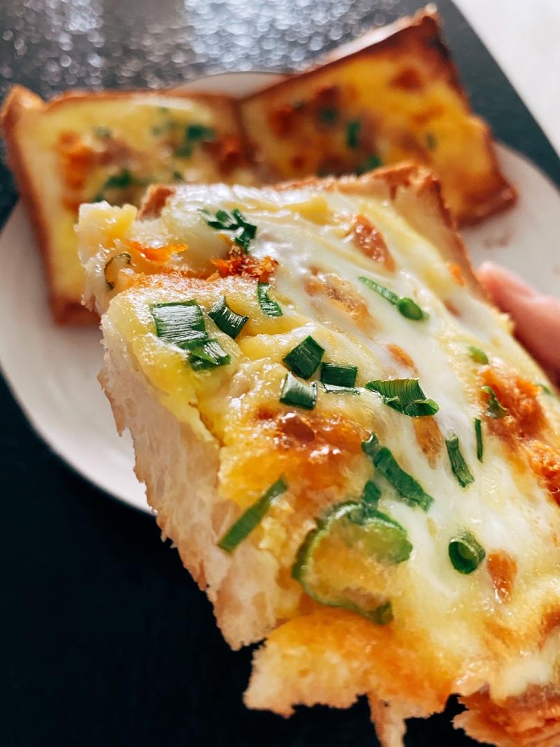 真的好好吃❗️芝士火腿葱香岩烧吐司🍞